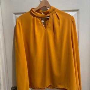 SHEIN Mustard Yellow Blouse